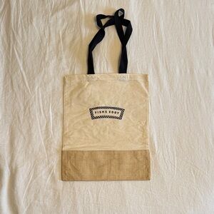 Fishs Eddy Canvas Tote Bag with Black Handles